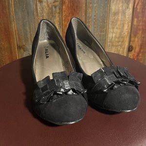 Alia black suede heels. NWOB